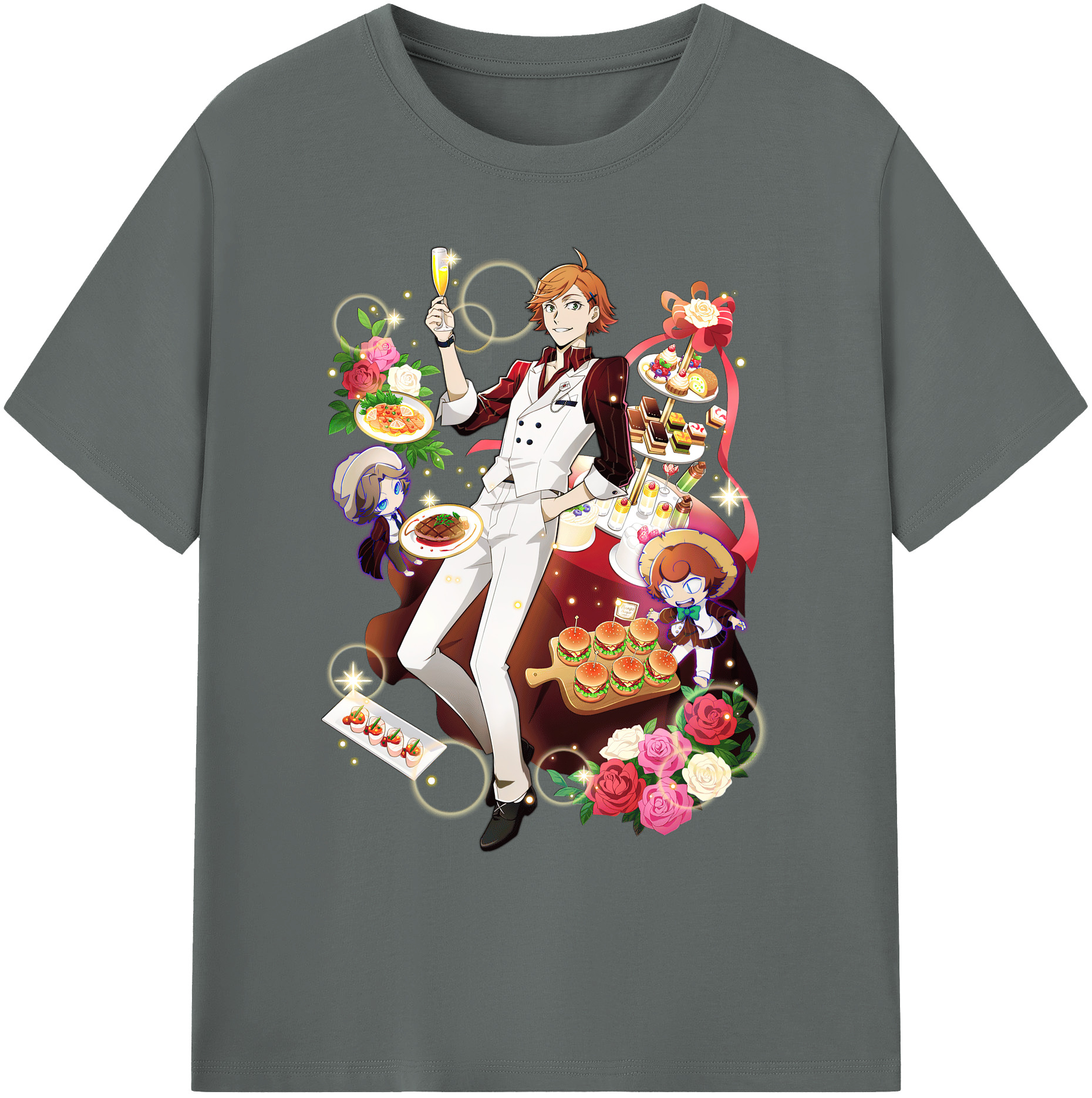 （画像用） 文豪ストレイドッグス Bungo Stray Dogs 綿100％ メンズ半袖Tシャツ｜肌触りやわらか＆通気性